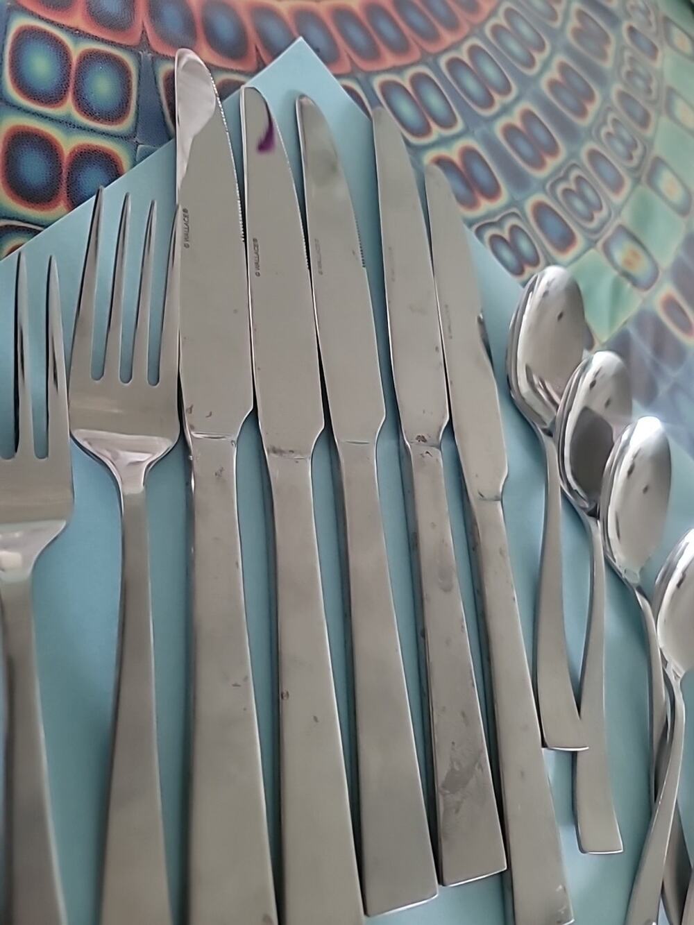 Wallace 18/10 Stainless Flatware Julienne Glossy 21 pc lot Service for 4